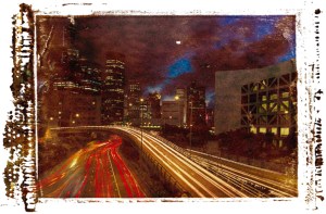 Gloucester Road at dusk, Wanchai district, Hong Kong 0001